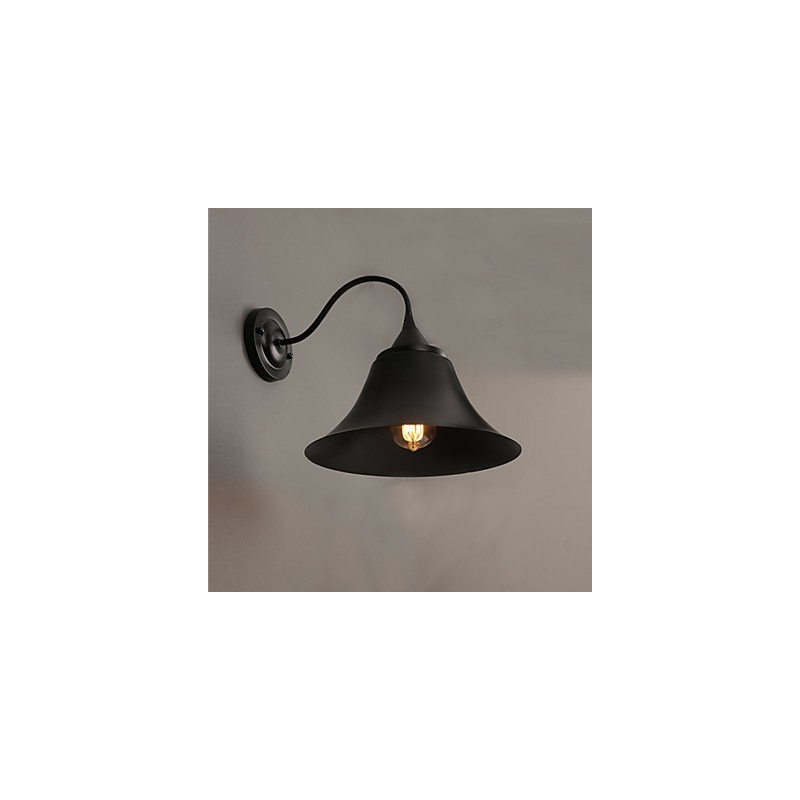 Applique da parete in ferro nero antico stile loft Designer Duds