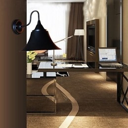 Applique da parete in ferro nero antico stile loft Designer Duds