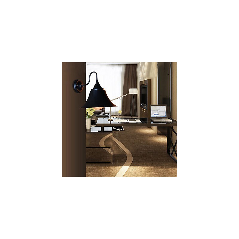 Applique da parete in ferro nero antico stile loft Designer Duds