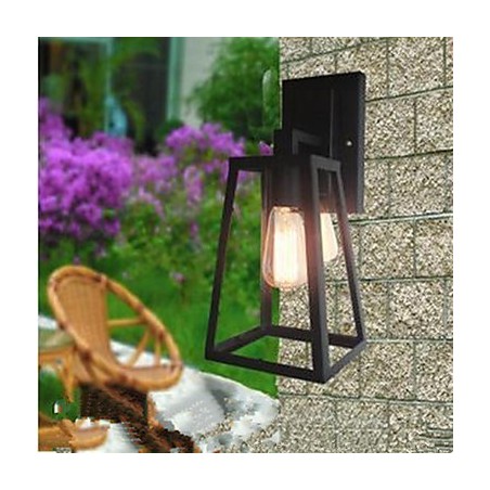 Applique da parete LED stile country nero 33 x 30 x 33 cm