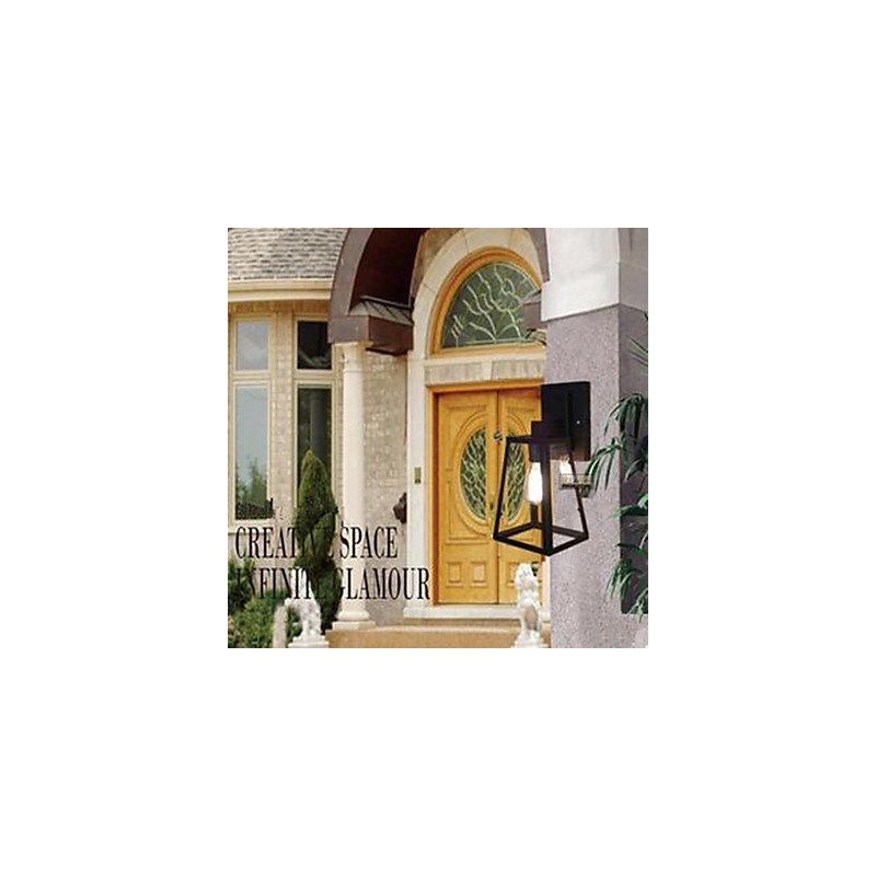 Applique da parete LED stile country nero 33 x 30 x 33 cm