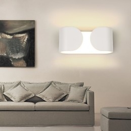 Applique da parete LED 6W bianca in metallo