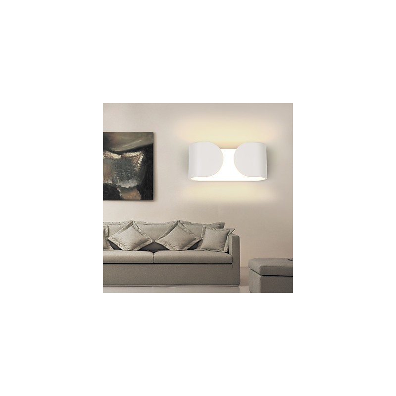 Applique da parete LED 6W bianca in metallo