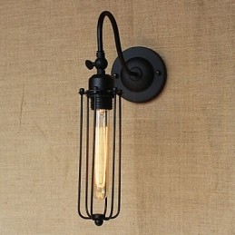 Applique da parete minimalista nero opaco stile rustico per soggiorno camera da letto balcone