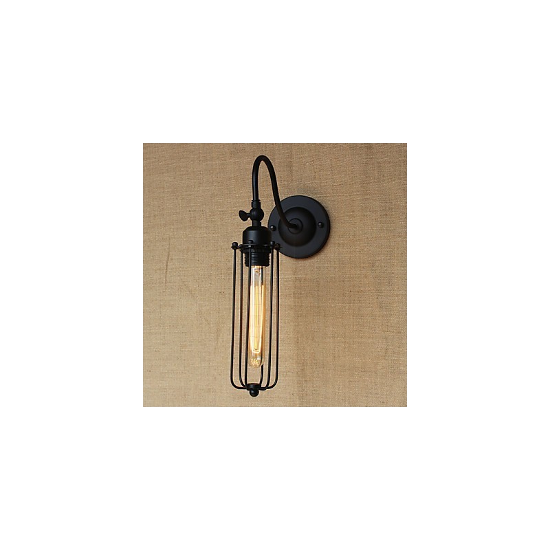 Applique da parete minimalista nero opaco stile rustico per soggiorno camera da letto balcone