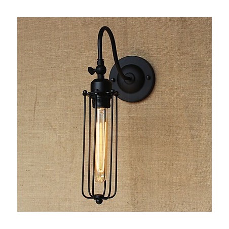 Applique da parete minimalista nero opaco stile rustico per soggiorno camera da letto balcone