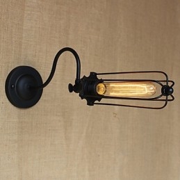 Applique da parete minimalista nero opaco stile rustico per soggiorno camera da letto balcone