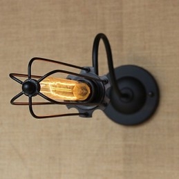 Applique da parete minimalista nero opaco stile rustico per soggiorno camera da letto balcone