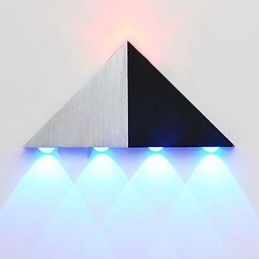 Applique da parete moderna a filo in metallo multicolore con LED blu