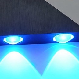 Applique da parete moderna a filo in metallo multicolore con LED blu