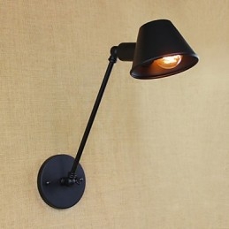 Applique da parete retrò in ferro nero
