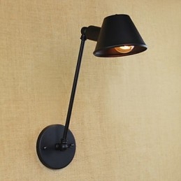Applique da parete retrò in ferro nero