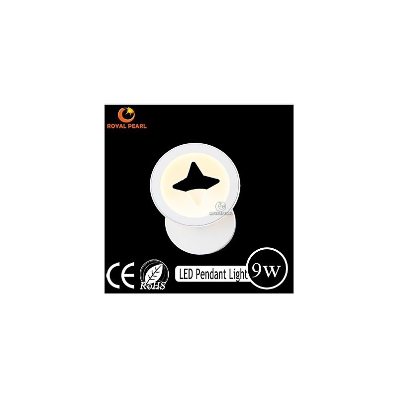 Applique da parete LED da interno in acrilico 9W bianco caldo/bianco