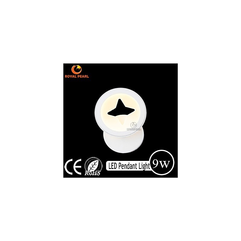 Applique da parete LED da interno in acrilico 9W bianco caldo/bianco