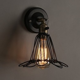 Applique da parete in ferro battuto stile country americano