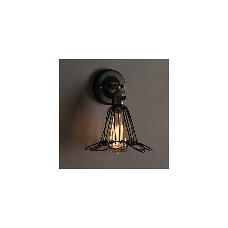 Applique da parete in ferro battuto stile country americano