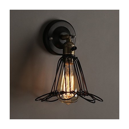 Applique da parete in ferro battuto stile country americano