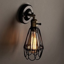 Applique da parete in ferro battuto stile country americano