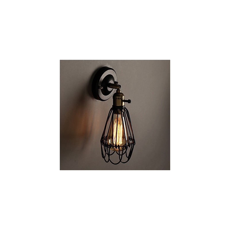 Applique da parete in ferro battuto stile country americano