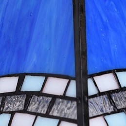 Applique da parete in ferro battuto stile rurale europeo mediterraneo con vetro