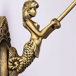 Applique da parete in ferro battuto stile rurale europeo mediterraneo con vetro