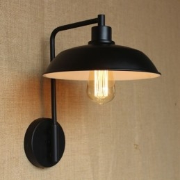 Applique da parete moderna in ferro battuto nero per corridoio, veranda, balcone e magazzino