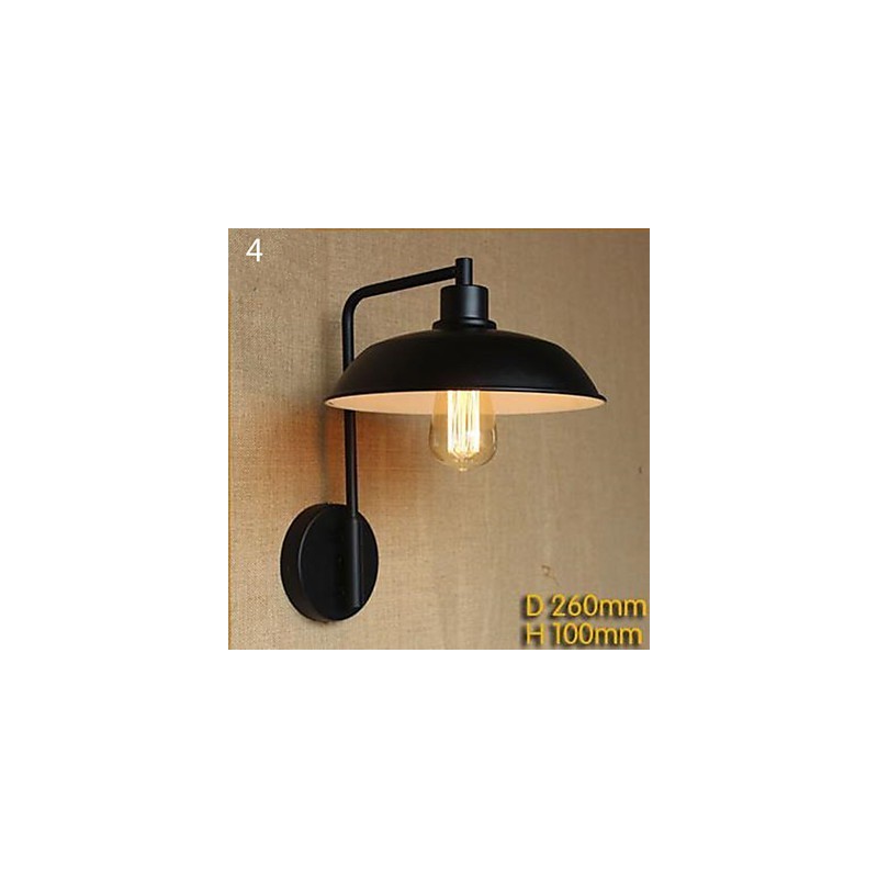 Applique da parete moderna in ferro battuto nero per corridoio, veranda, balcone e magazzino
