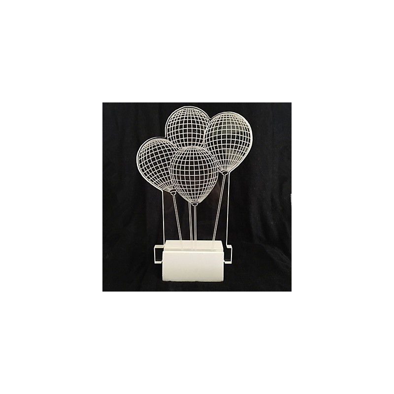 Applique da parete a filo moderna in metallo bianco con LED integrato