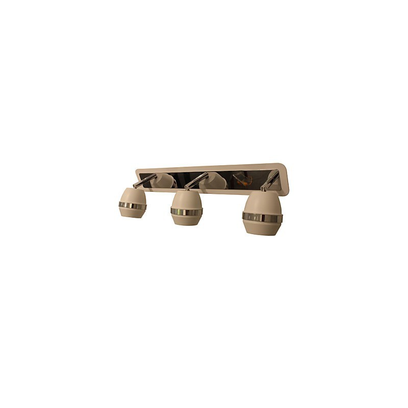 Applique da bagno cromata con 3 luci GU10