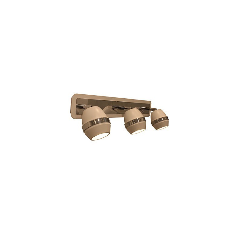 Applique da bagno cromata con 3 luci GU10