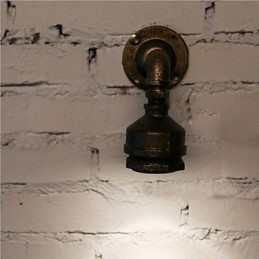 Applique da parete industriale vintage Loft Water Pipe in ferro battuto per interni