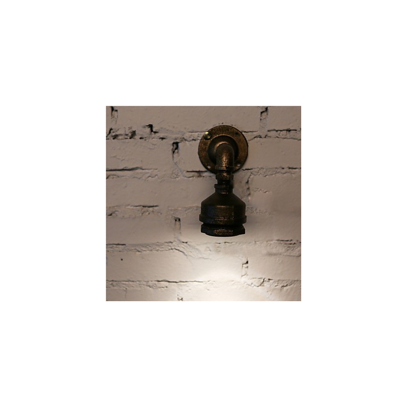 Applique da parete industriale vintage Loft Water Pipe in ferro battuto per interni