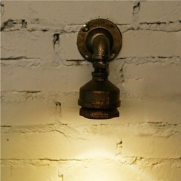Applique da parete industriale vintage Loft Water Pipe in ferro battuto per interni