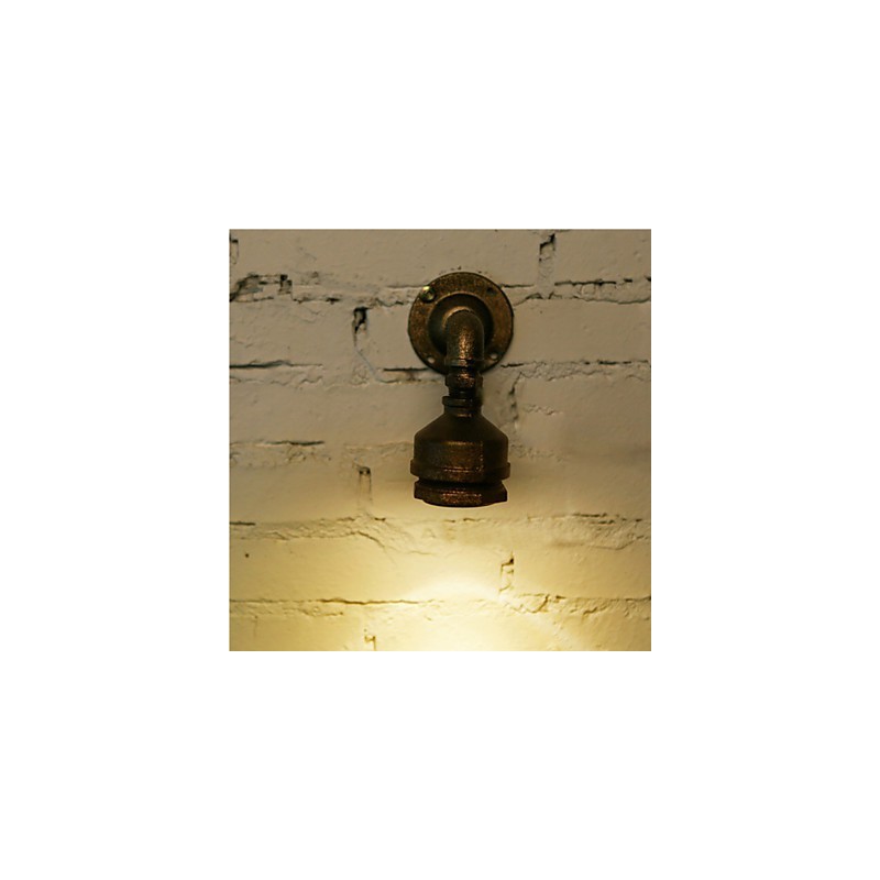 Applique da parete industriale vintage Loft Water Pipe in ferro battuto per interni