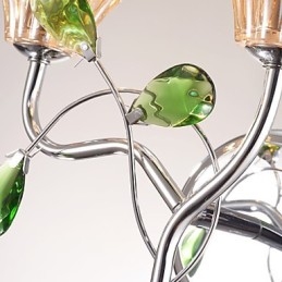 Applique da parete bagno in cristallo moderno contemporaneo metallo argento 2 lampadine E12/E14