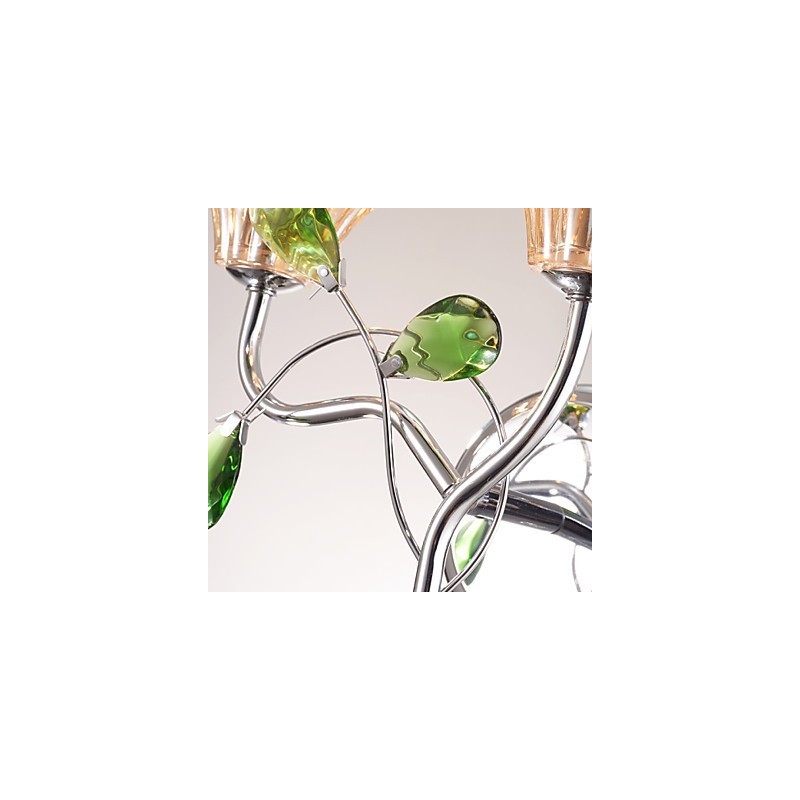 Applique da parete bagno in cristallo moderno contemporaneo metallo argento 2 lampadine E12/E14