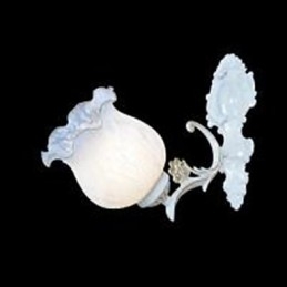 Applique da parete classica in metallo bianco e oro