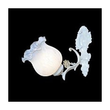 Applique da parete classica in metallo bianco e oro