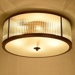 Plafoniera a filo tradizionale classica rustica lodge ottone metallo 3 lampadine E26/E27