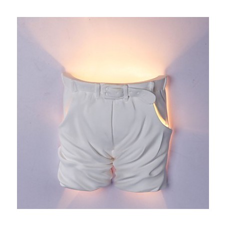 Applique da parete a filo per cameretta bambini, design creativo contemporaneo, forma pantaloni