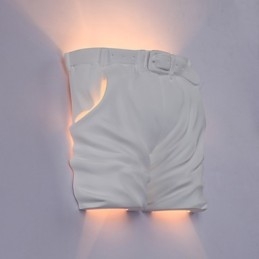 Applique da parete a filo per cameretta bambini, design creativo contemporaneo, forma pantaloni