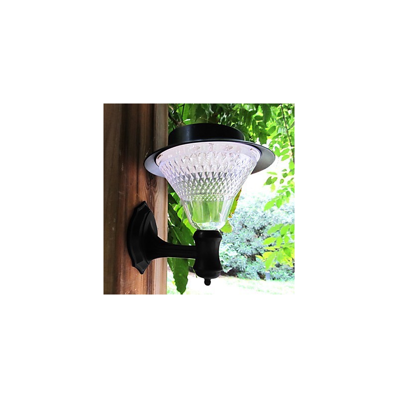 Applique da parete solare LED da esterno bianca con sensore