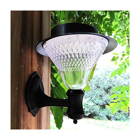 Applique da parete solare LED da esterno bianca con sensore
