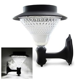 Applique da parete solare LED da esterno bianca con sensore