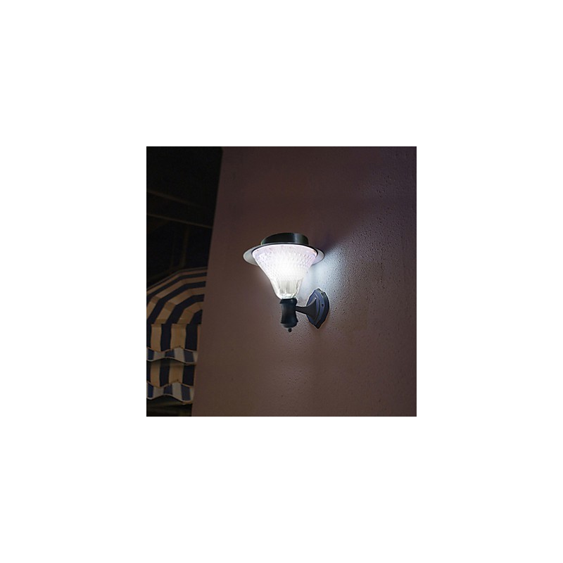 Applique da parete solare LED da esterno bianca con sensore