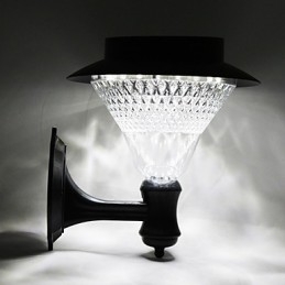 Applique da parete solare LED da esterno bianca con sensore
