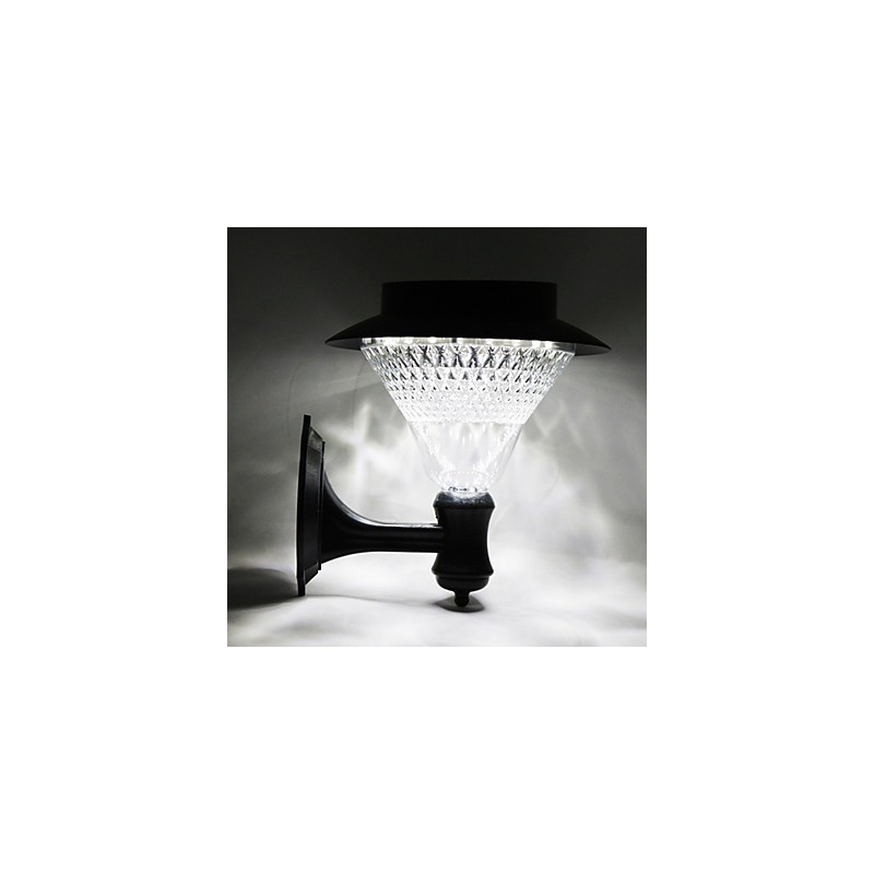 Applique da parete solare LED da esterno bianca con sensore