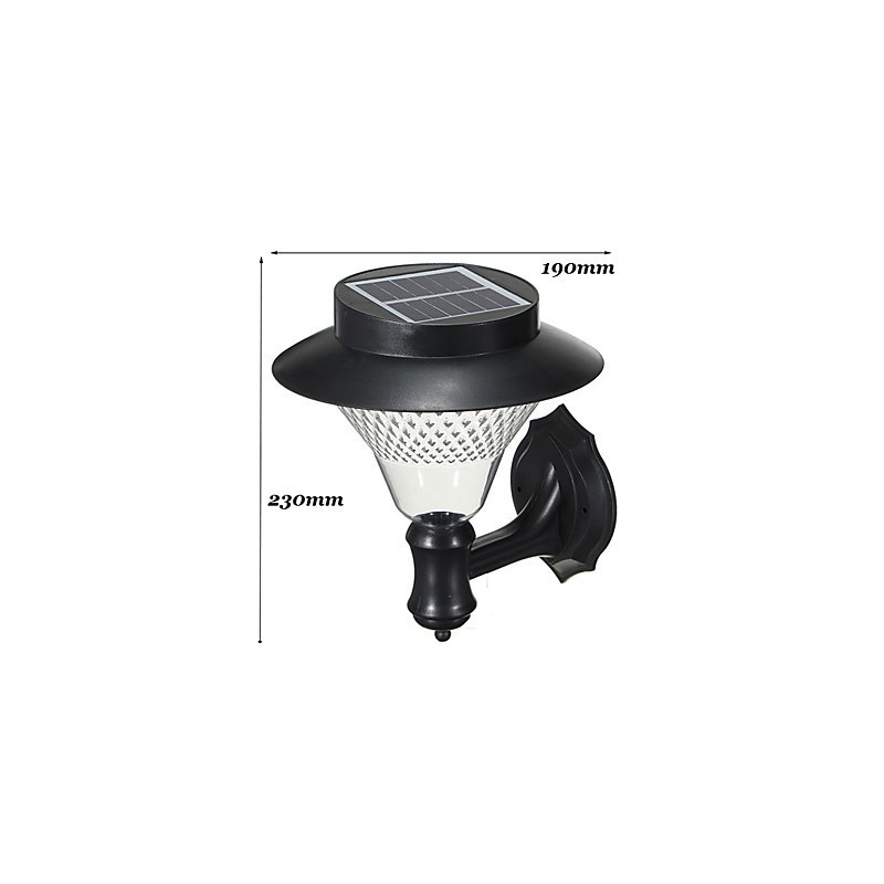 Applique da parete solare LED da esterno bianca con sensore