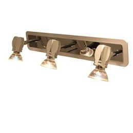 Applique da bagno cromata 3 luci GU10