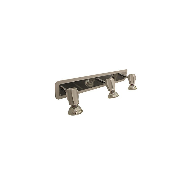 Applique da bagno cromata 3 luci GU10